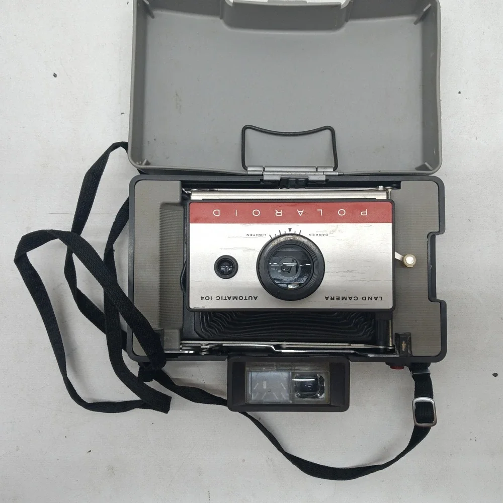 POLAROID Automatic‎ 104 LAND CAMERA w/ Manual & Original Box, VINTAGE